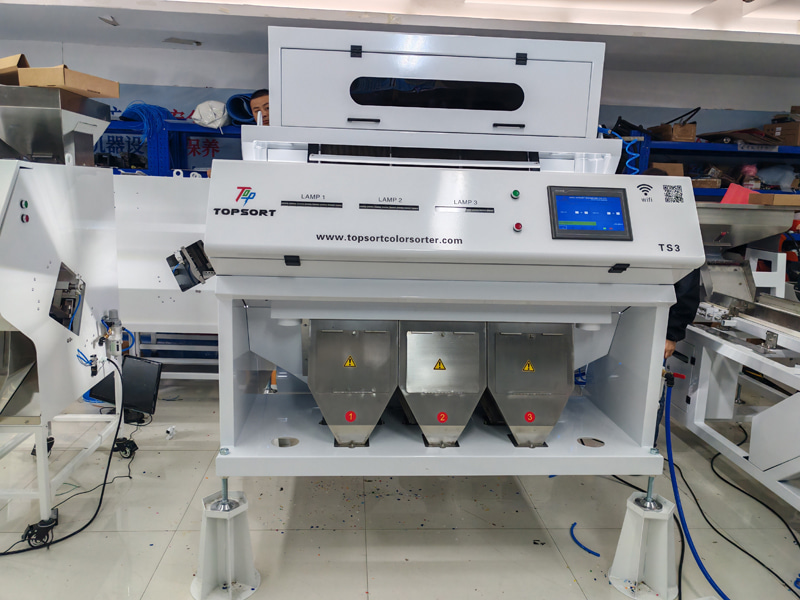 TOPSORT high accuracy plastic flakes color sorter sorting dark blue